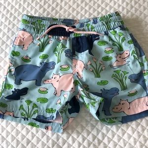 The Beaufort Bonnet Company hippo swim trunks